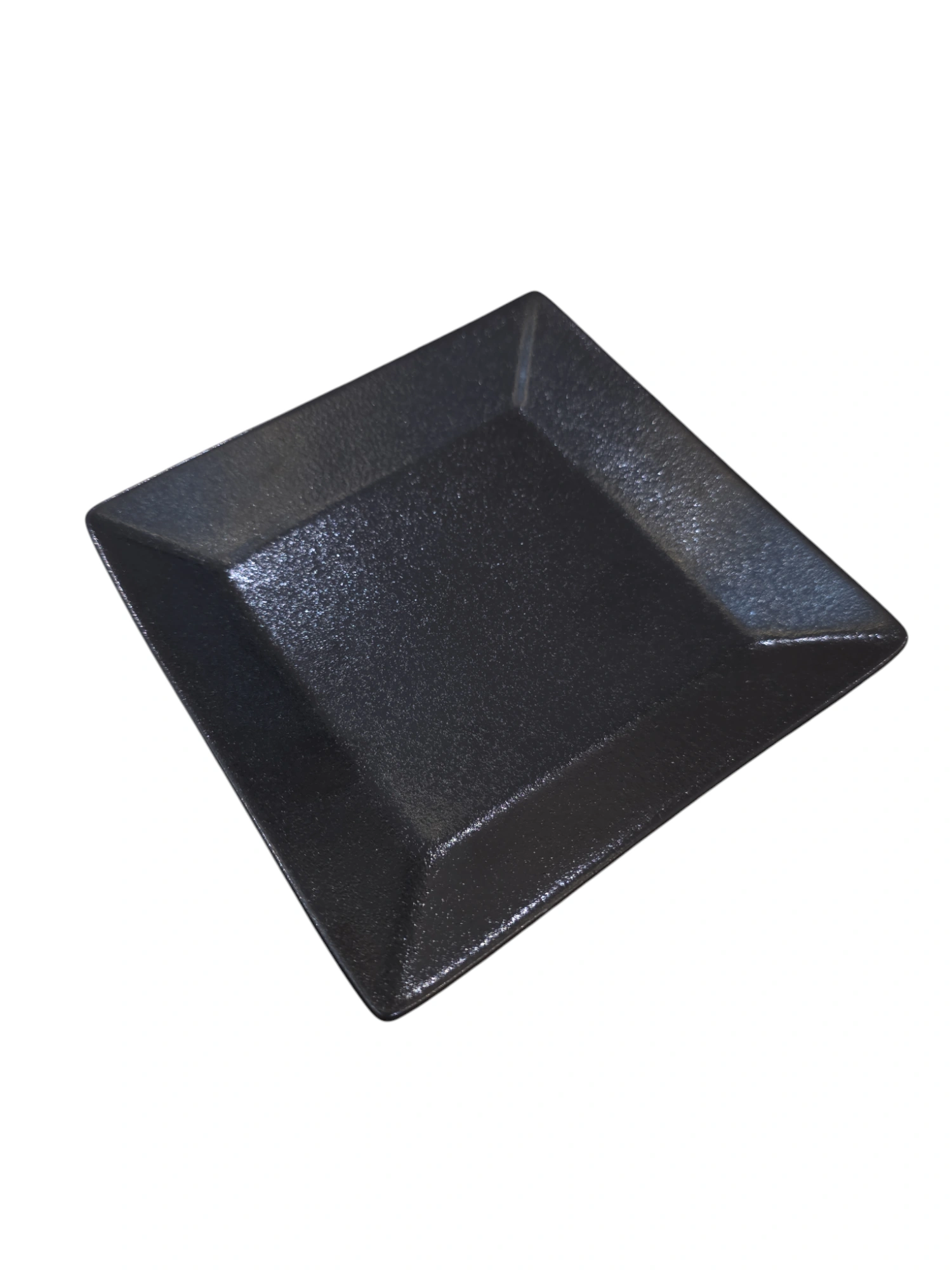 Assiette carrée en céramique noire · 13,5 × 13,5 × 2,5 cm