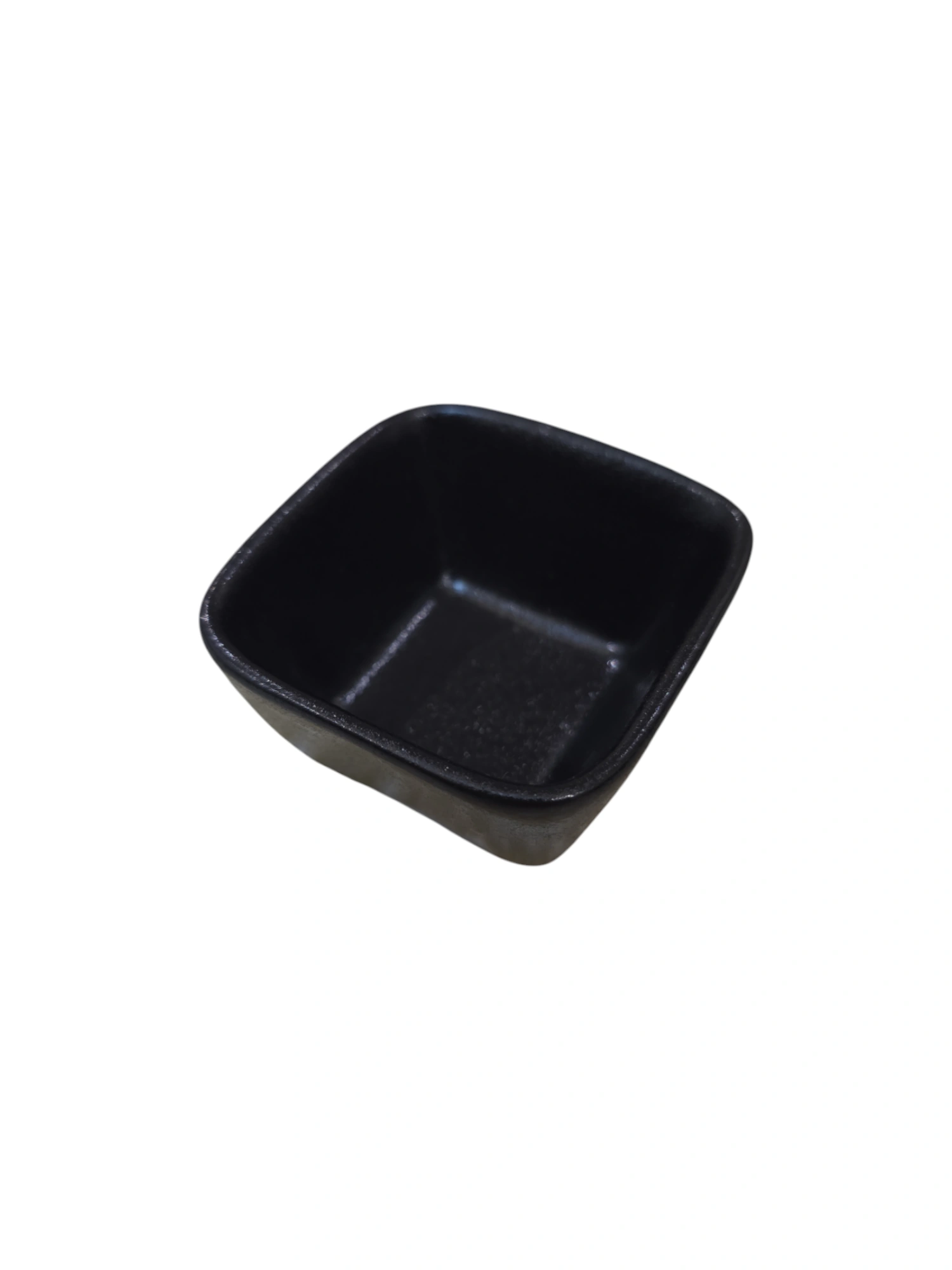 Petit bol carré en céramique noire · 5,7 × 5,7 × 3 cm