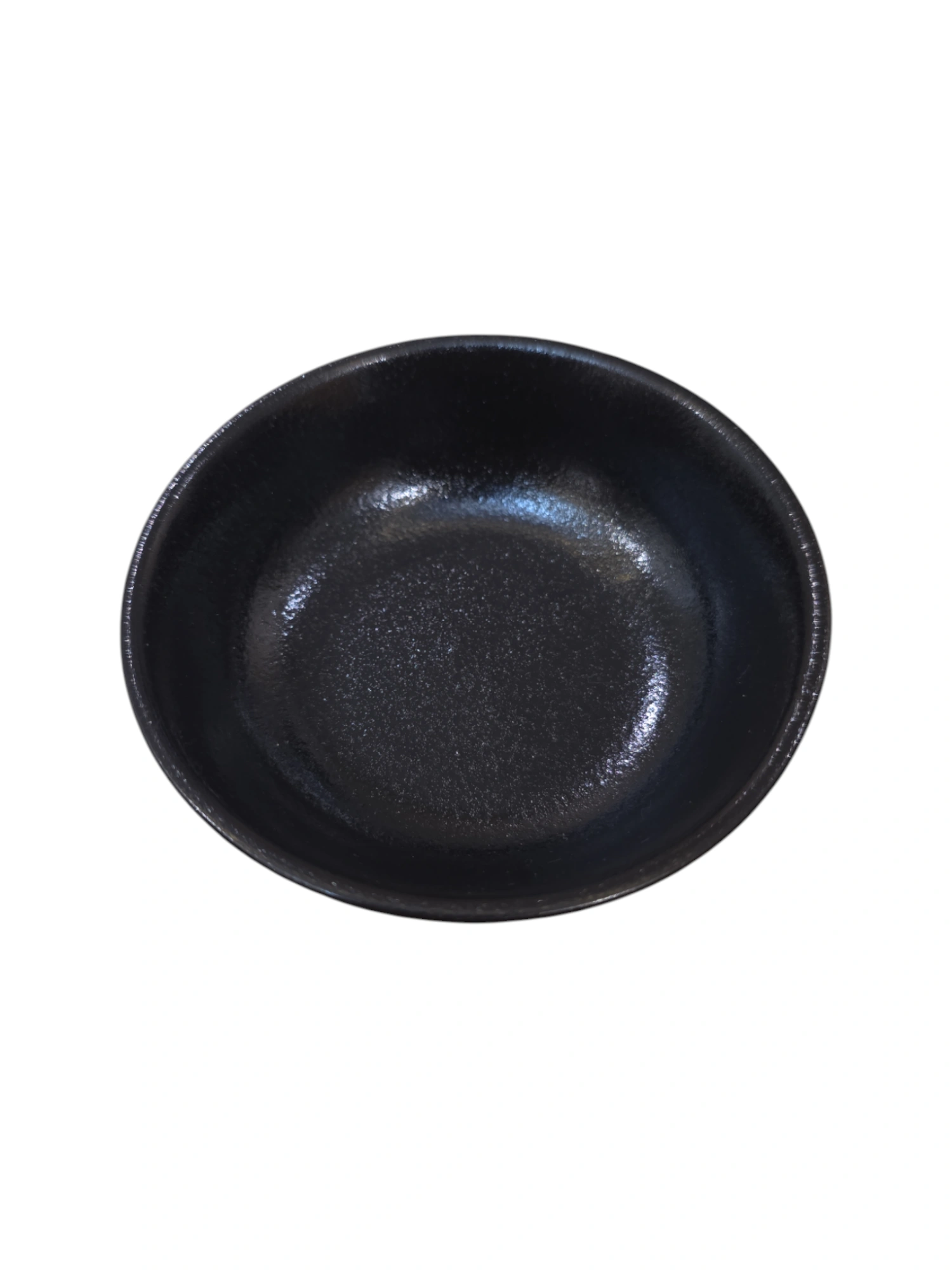 Bol rond en céramique noire · 10 × 10 × 3 cm