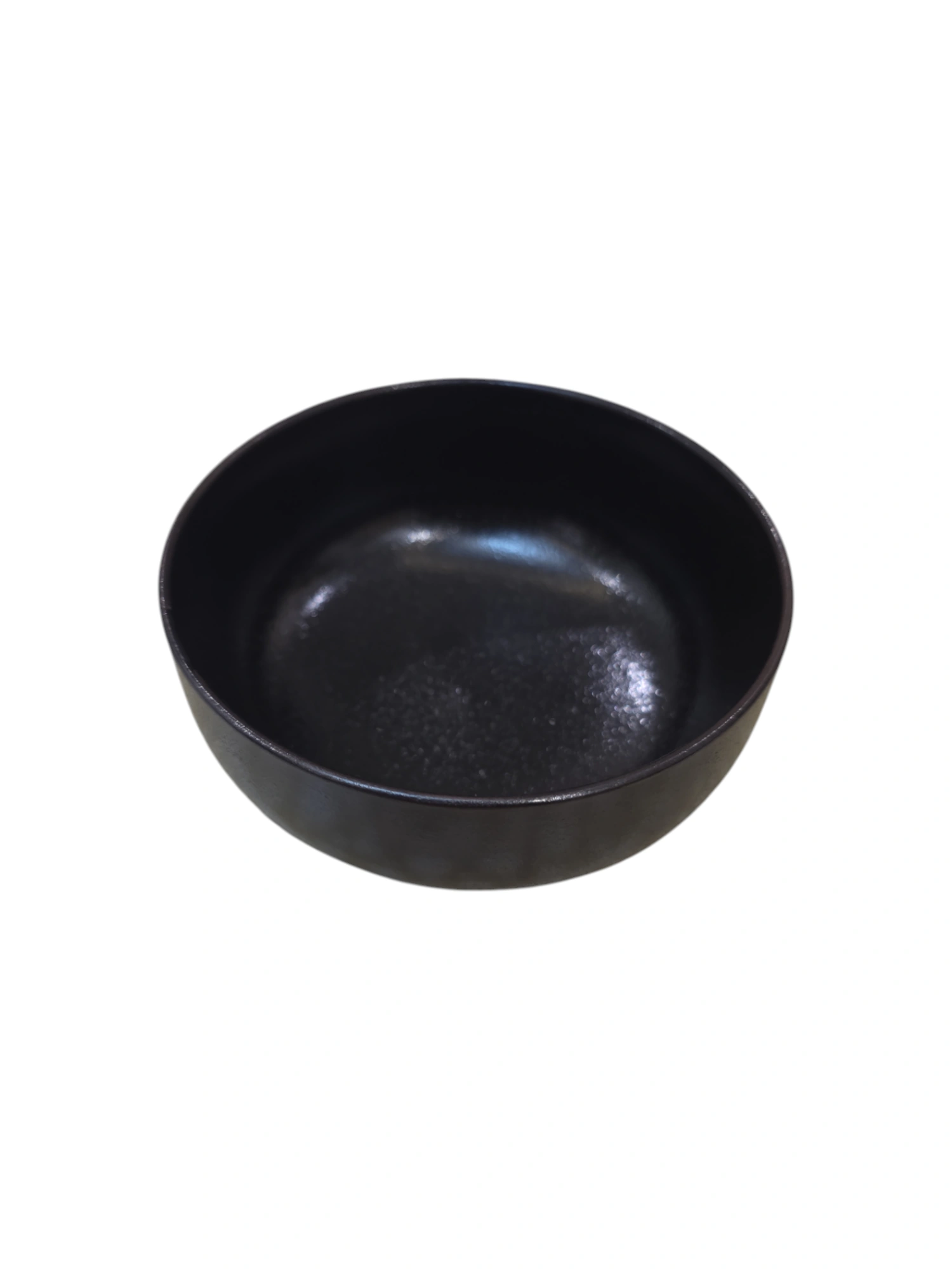 Bol rond en céramique noire · 10 × 10 × 4,5 cm