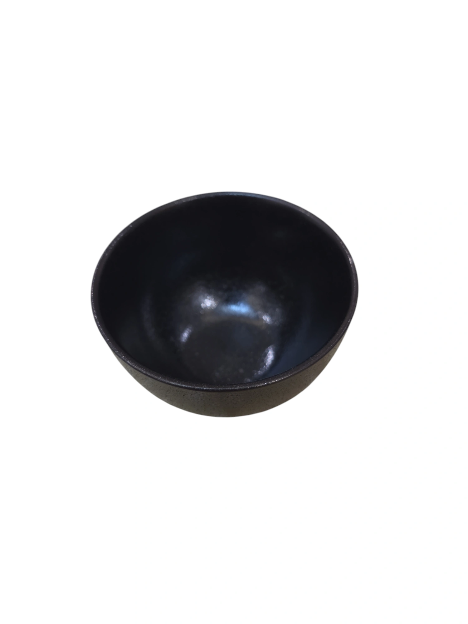 Bol rond en céramique noire · 8,5 × 8,5 × 5,2 cm