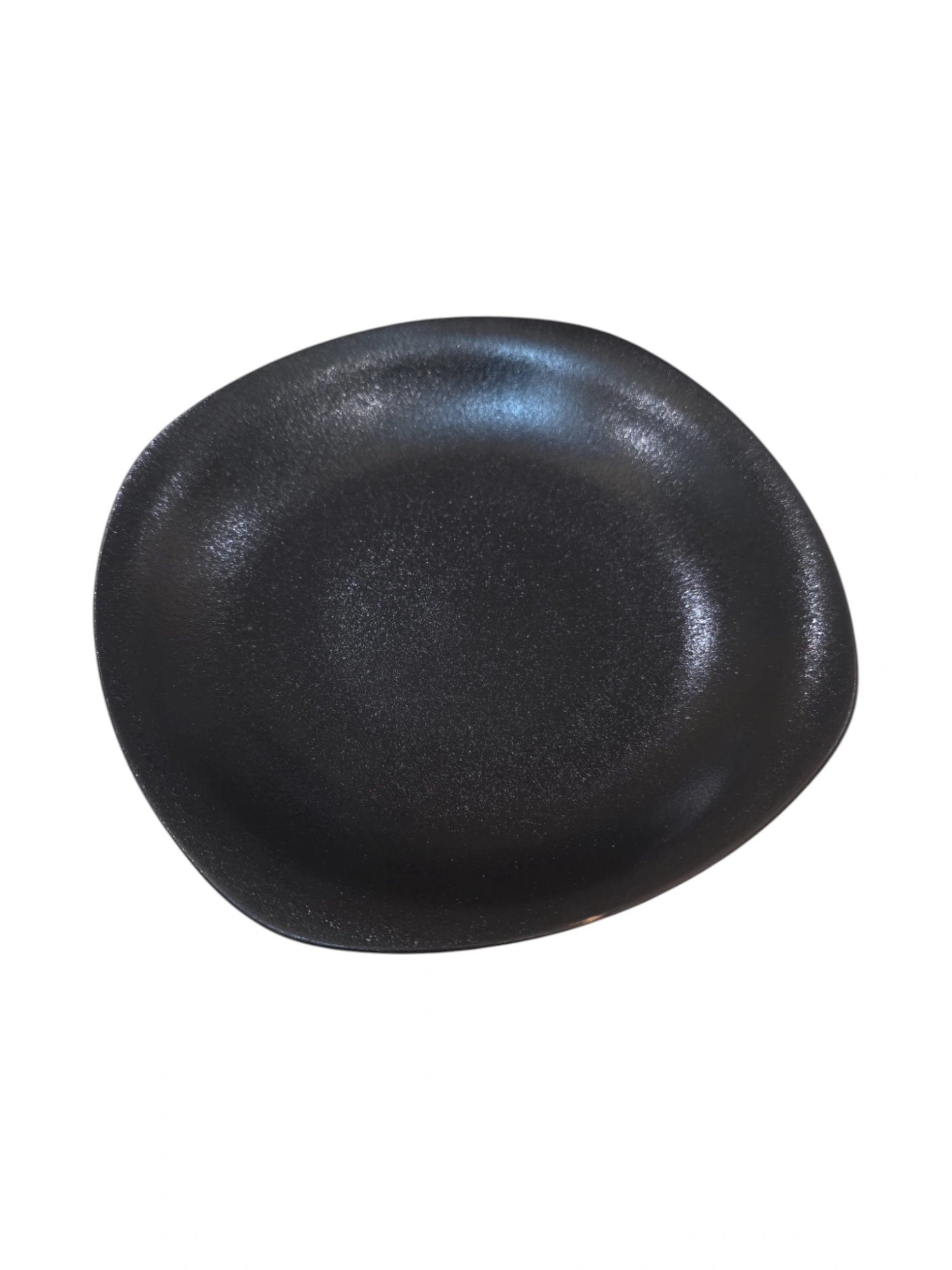 Assiette carrée en céramique noire mate (3 tailles)